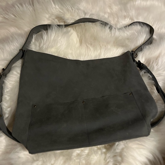 Convertible Backpack Purse Leather Tote Laptop Bag Minimalist Elegant gray - Picture 2 of 5